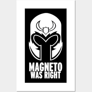 White Magneto Helmet Posters and Art